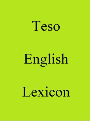 cover image of Teso English Lexicon